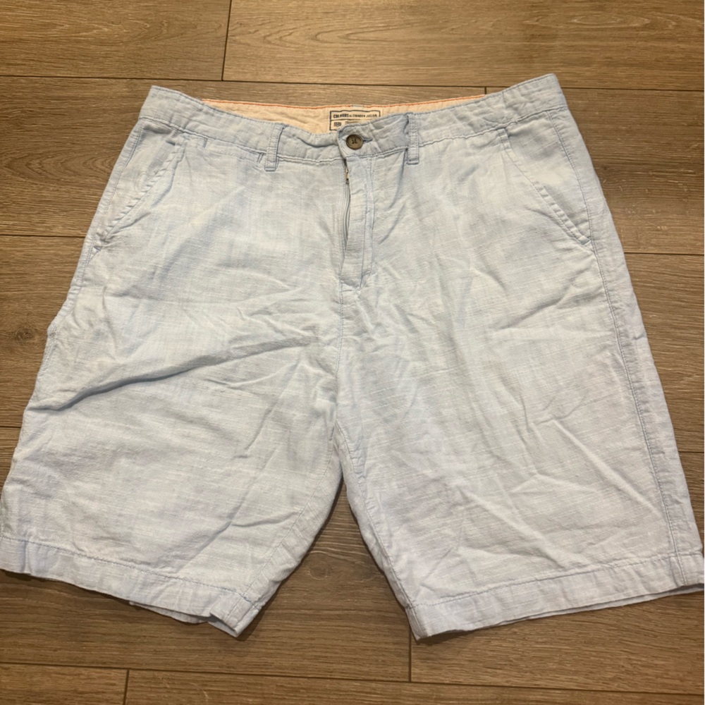 Alexander Julian Light Blue Men's Flat Front Shorts
